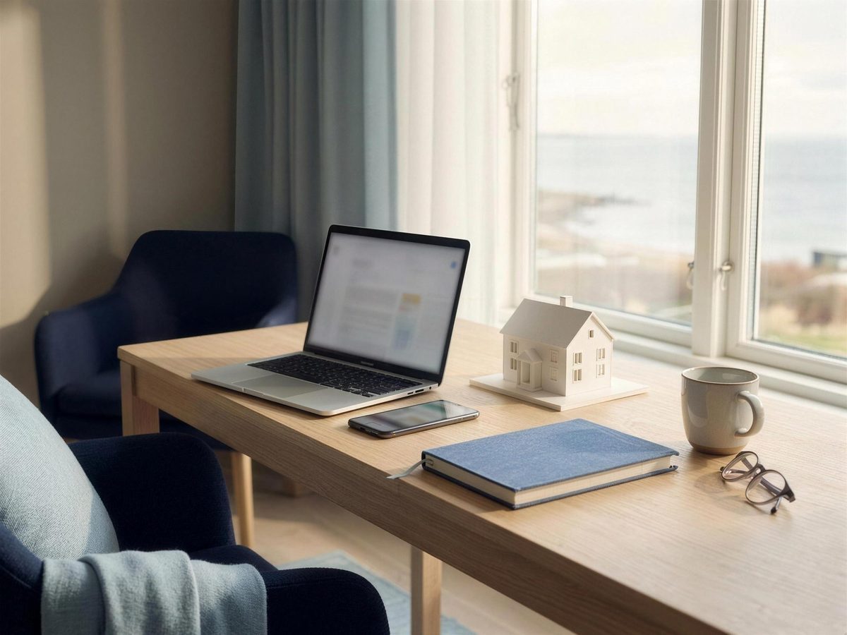 A laptop and phone showing property listings on the major portals